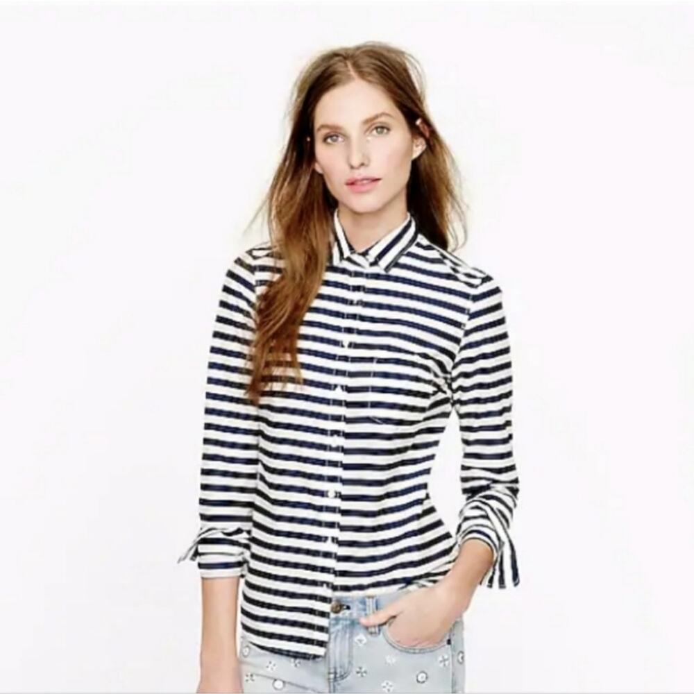 J. Crew Striped Boy Button Down Shirt